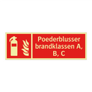 Poederblusser brandklassen A, B, C