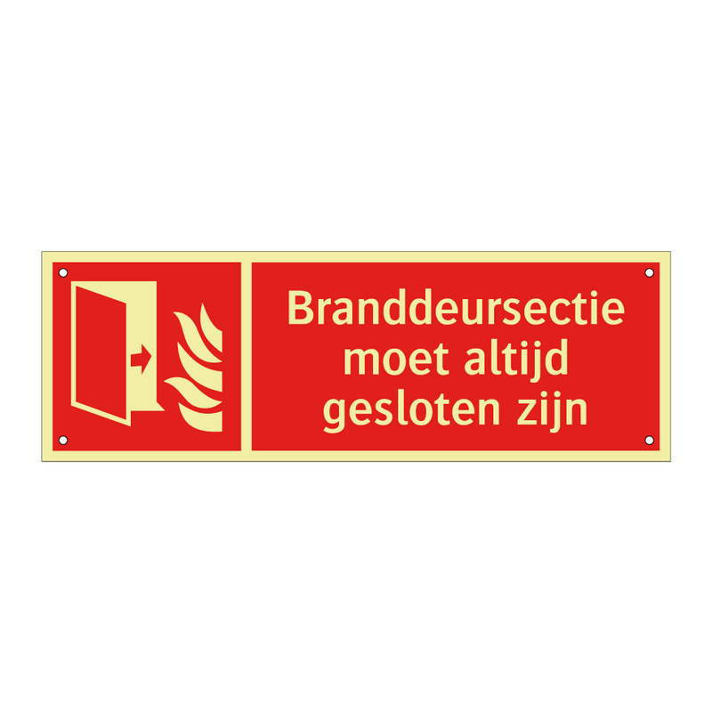 Branddeursectie moet altijd gesloten zijn