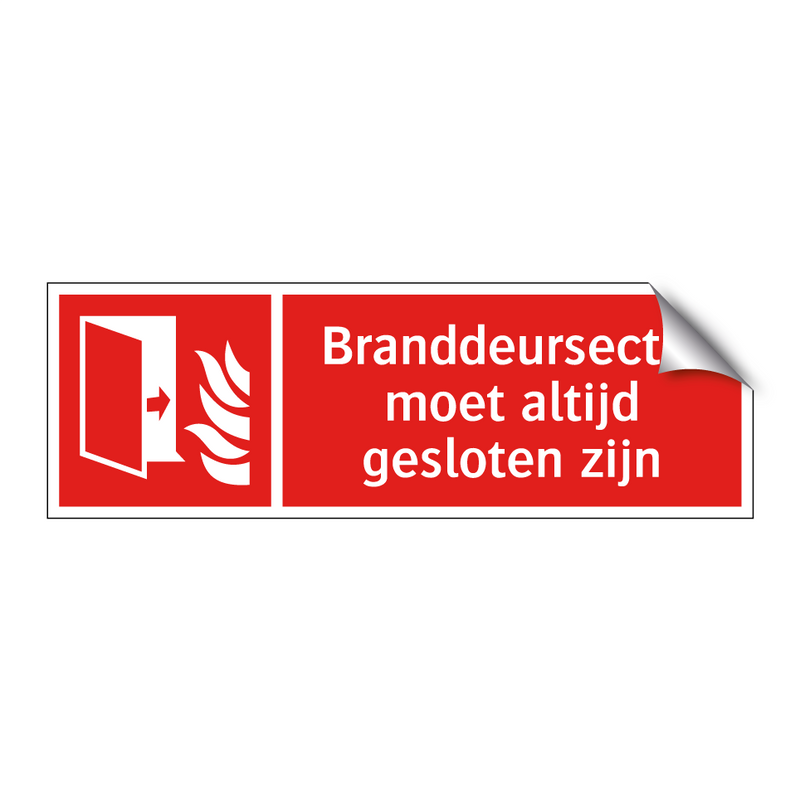 Branddeursectie moet altijd gesloten zijn
