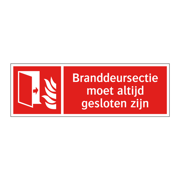 Branddeursectie moet altijd gesloten zijn
