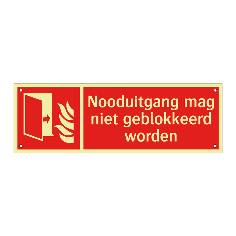 Nooduitgang mag niet geblokkeerd worden