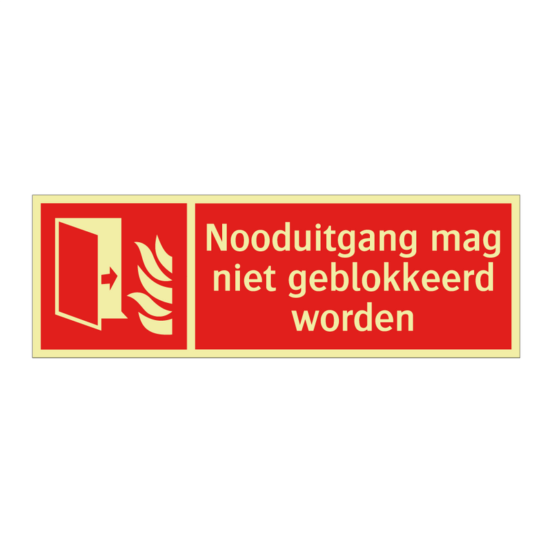 Nooduitgang mag niet geblokkeerd worden