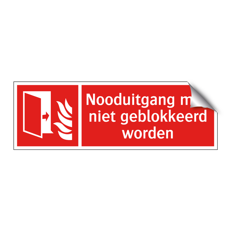Nooduitgang mag niet geblokkeerd worden