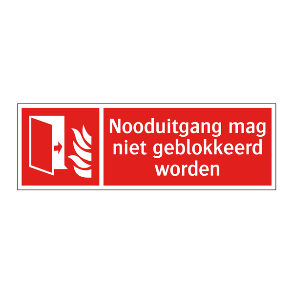 Nooduitgang mag niet geblokkeerd worden
