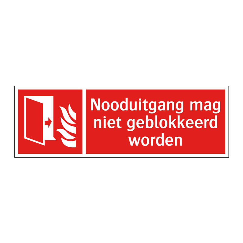 Nooduitgang mag niet geblokkeerd worden