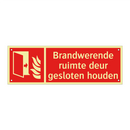 Brandwerende ruimte deur gesloten houden
