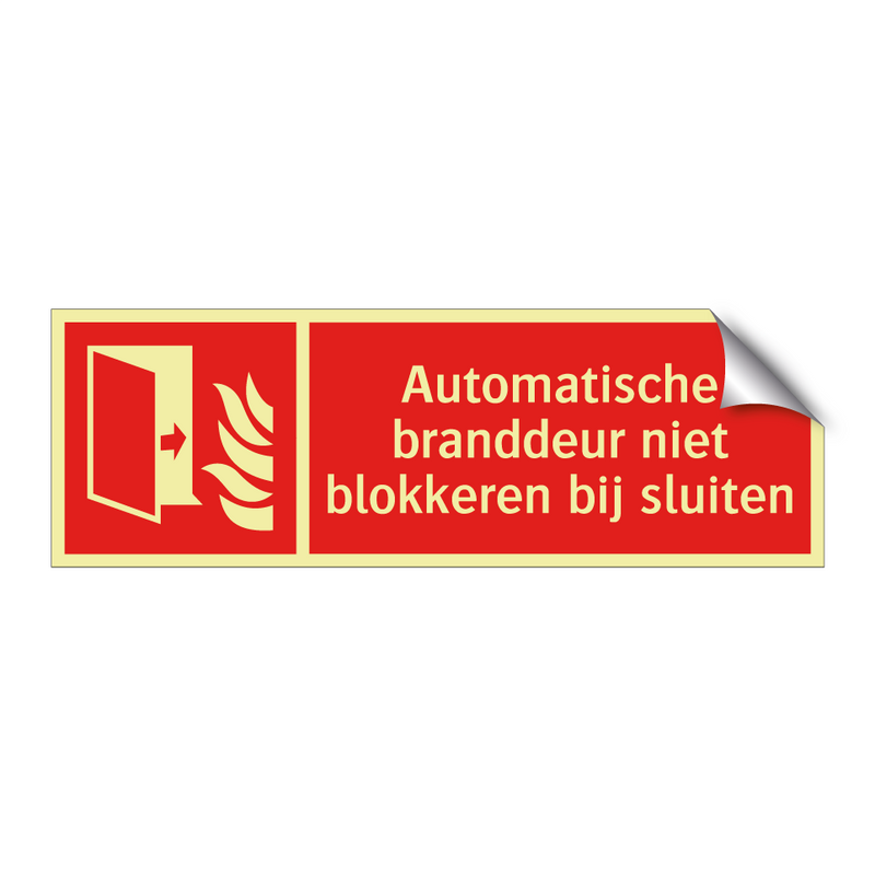 Automatische branddeur niet blokkeren bij sluiten
