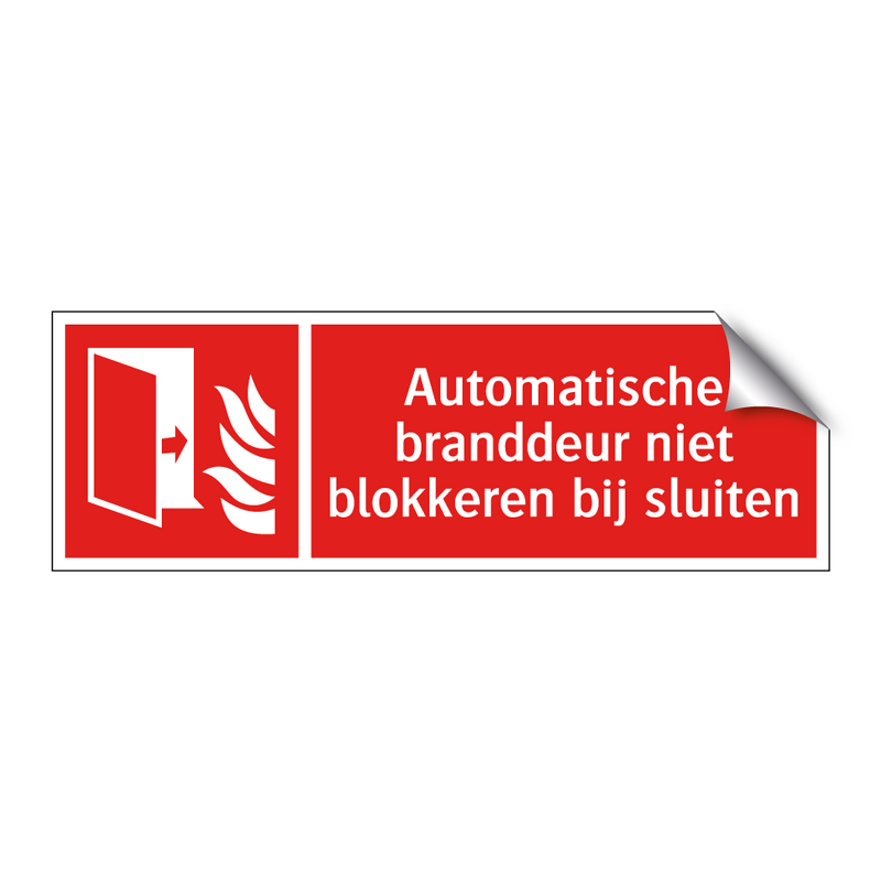 Automatische branddeur niet blokkeren bij sluiten