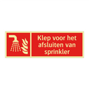 Klep voor het afsluiten van sprinkler