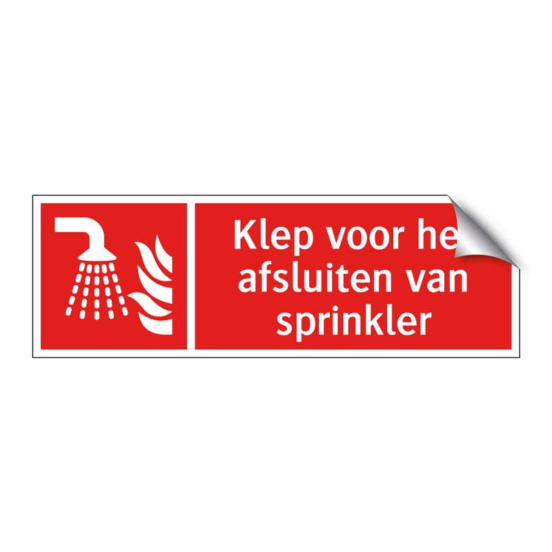Klep voor het afsluiten van sprinkler