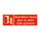 Branddeur Houd deur te allen tijde gesloten