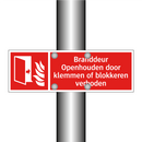 Branddeur Openhouden door klemmen of blokkeren verboden