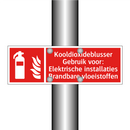 Kooldioxideblusser Gebruik voor: Elektrische installaties Brandbare vloeistoffen