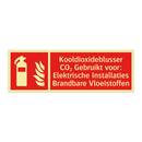 Kooldioxideblusser CO₂ Gebruikt voor: Elektrische Installaties Brandbare Vloeistoffen