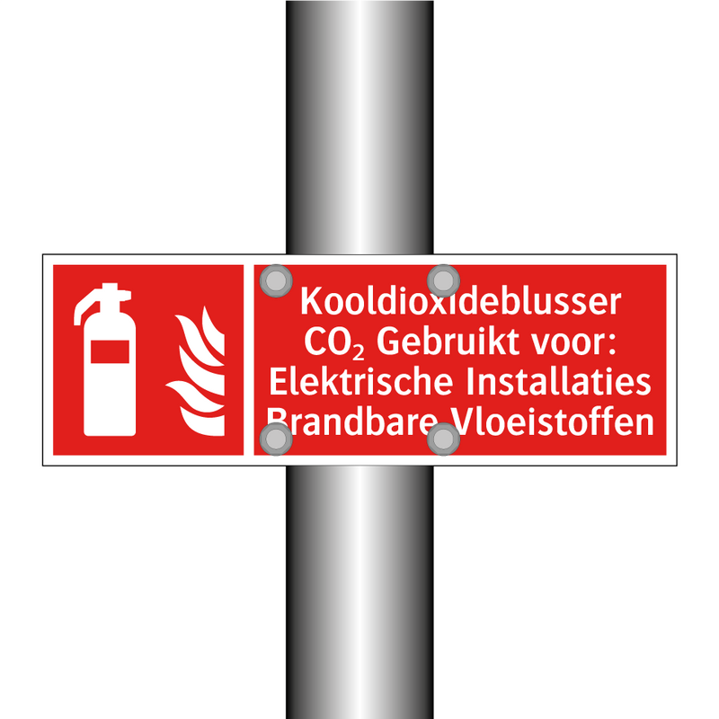 Kooldioxideblusser CO₂ Gebruikt voor: Elektrische Installaties Brandbare Vloeistoffen