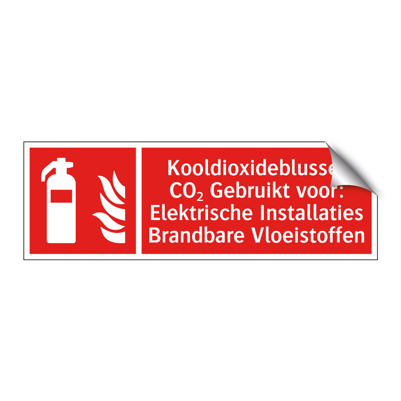 Kooldioxideblusser CO₂ Gebruikt voor: Elektrische Installaties Brandbare Vloeistoffen