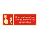 Brandmeldcentrale aan de andere kant van de deur