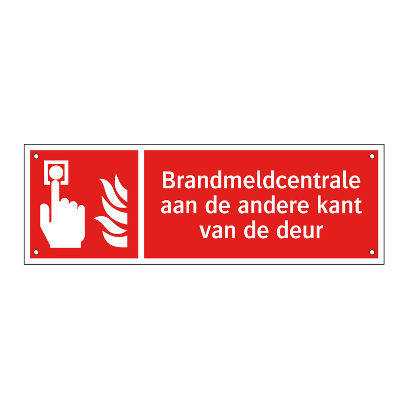 Brandmeldcentrale aan de andere kant van de deur