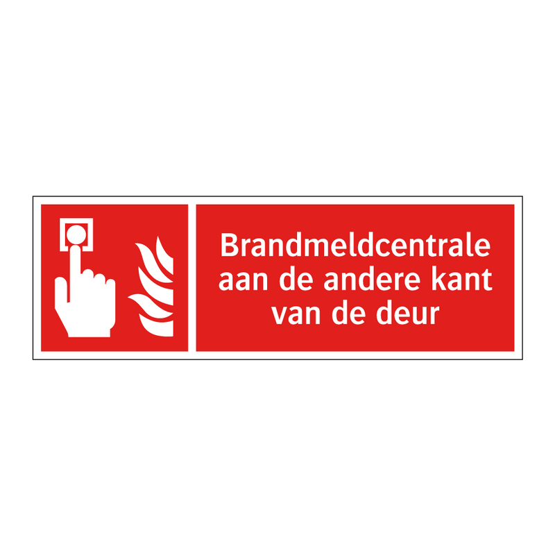 Brandmeldcentrale aan de andere kant van de deur
