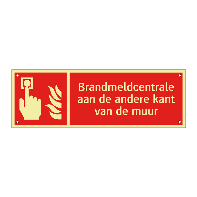 Brandmeldcentrale aan de andere kant van de muur