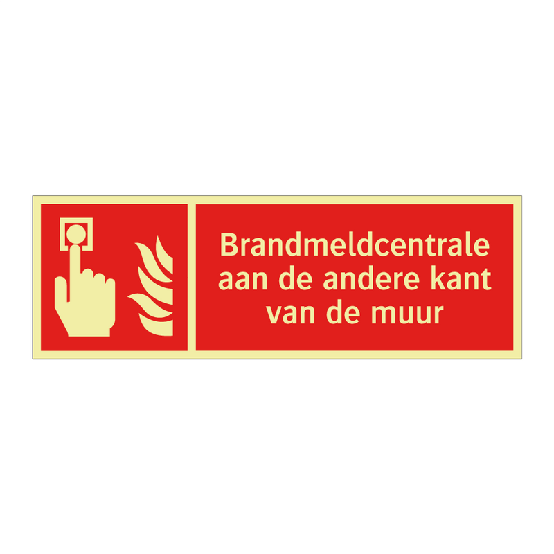 Brandmeldcentrale aan de andere kant van de muur