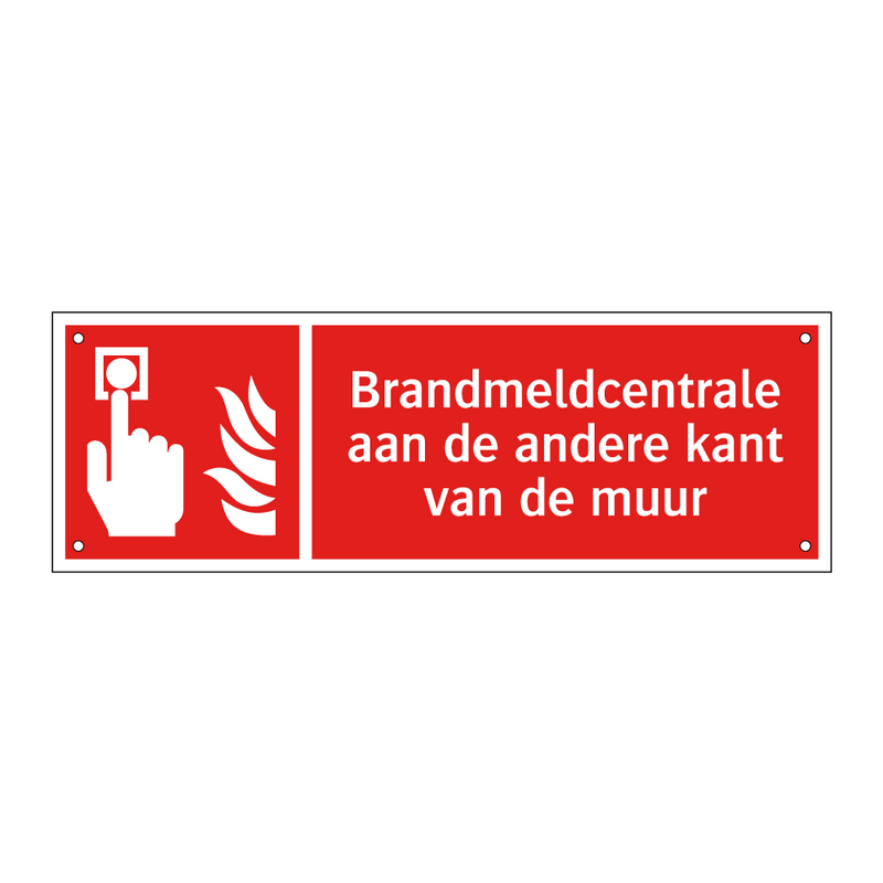 Brandmeldcentrale aan de andere kant van de muur