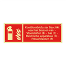 Kooldioxideblusser Geschikt voor het blussen van: - Vloeistoffen (B) - Gas (C) - Elektrische apparatuur (E) - Frituurbranden (F)