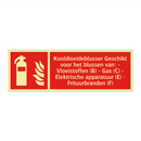 Kooldioxideblusser Geschikt voor het blussen van: - Vloeistoffen (B) - Gas (C) - Elektrische apparatuur (E) - Frituurbranden (F)