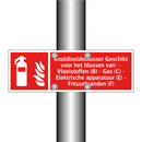 Kooldioxideblusser Geschikt voor het blussen van: - Vloeistoffen (B) - Gas (C) - Elektrische apparatuur (E) - Frituurbranden (F)