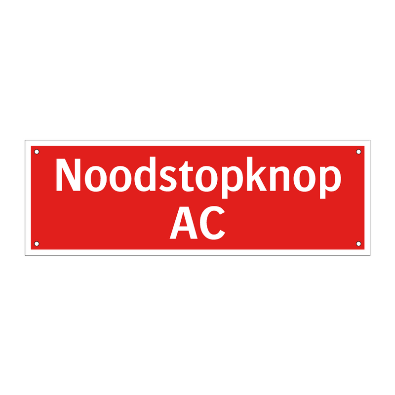 Noodstopknop AC & Noodstopknop AC & Noodstopknop AC & Noodstopknop AC & Noodstopknop AC