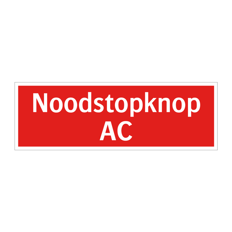 Noodstopknop AC & Noodstopknop AC & Noodstopknop AC & Noodstopknop AC & Noodstopknop AC