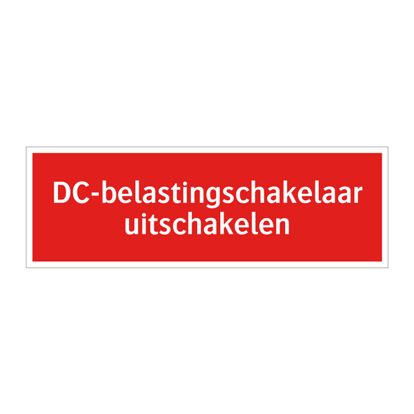DC-belastingschakelaar uitschakelen & DC-belastingschakelaar uitschakelen