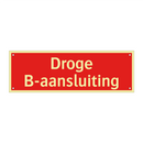 Droge B-aansluiting & Droge B-aansluiting & Droge B-aansluiting & Droge B-aansluiting