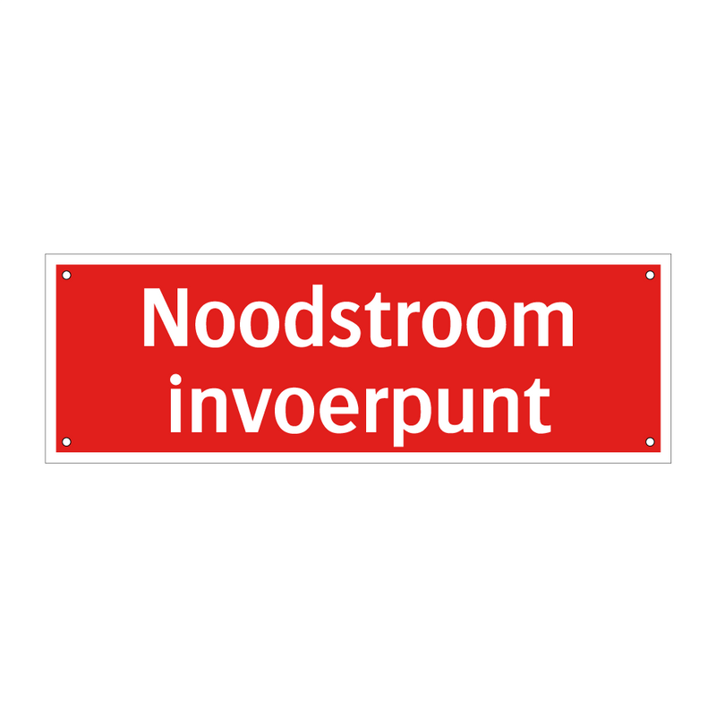 Noodstroom invoerpunt & Noodstroom invoerpunt & Noodstroom invoerpunt & Noodstroom invoerpunt