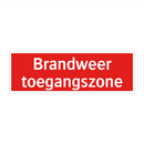 Brandweer toegangszone & Brandweer toegangszone & Brandweer toegangszone & Brandweer toegangszone
