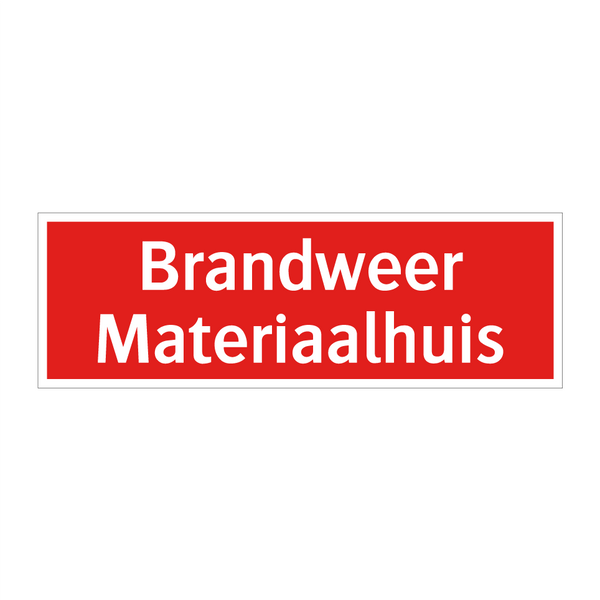 Brandweer Materiaalhuis & Brandweer Materiaalhuis & Brandweer Materiaalhuis