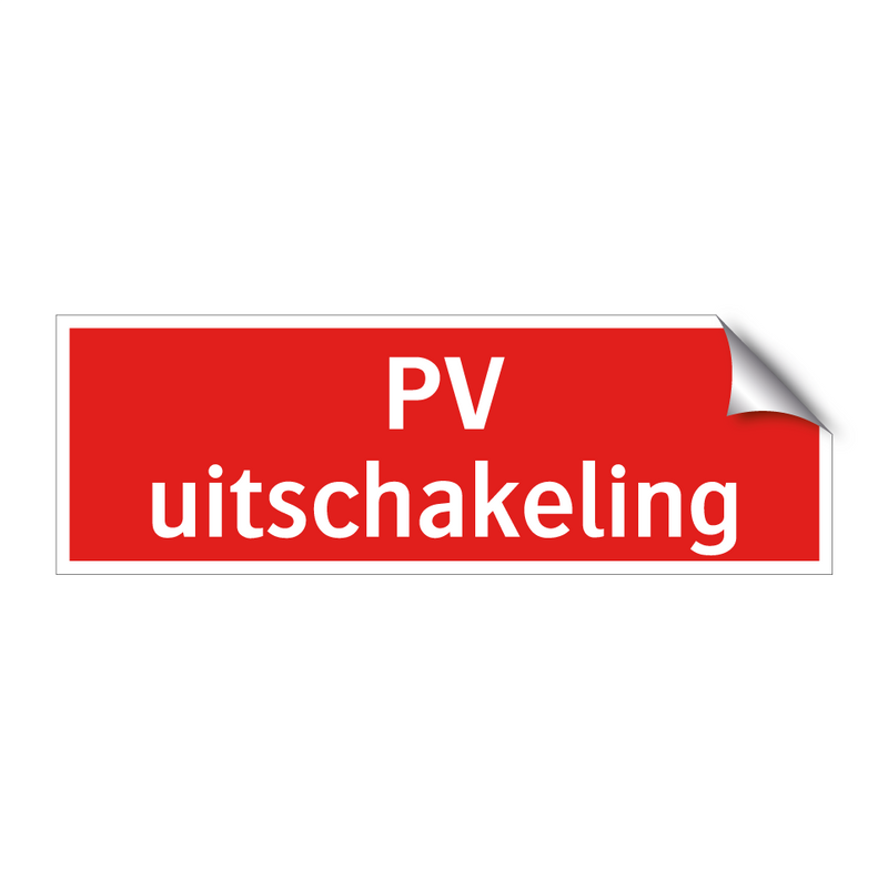 PV uitschakeling & PV uitschakeling & PV uitschakeling & PV uitschakeling