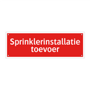 Sprinklerinstallatie toevoer & Sprinklerinstallatie toevoer & Sprinklerinstallatie toevoer
