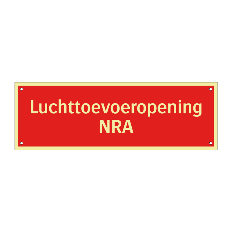 Luchttoevoeropening NRA & Luchttoevoeropening NRA & Luchttoevoeropening NRA