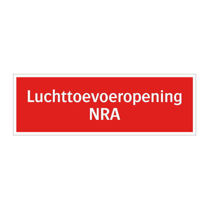 Luchttoevoeropening NRA & Luchttoevoeropening NRA & Luchttoevoeropening NRA
