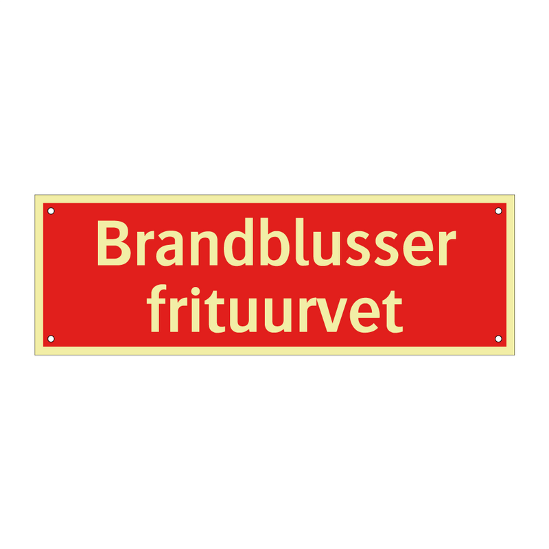 Brandblusser frituurvet & Brandblusser frituurvet & Brandblusser frituurvet