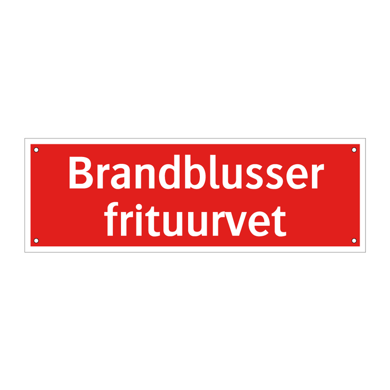 Brandblusser frituurvet & Brandblusser frituurvet & Brandblusser frituurvet