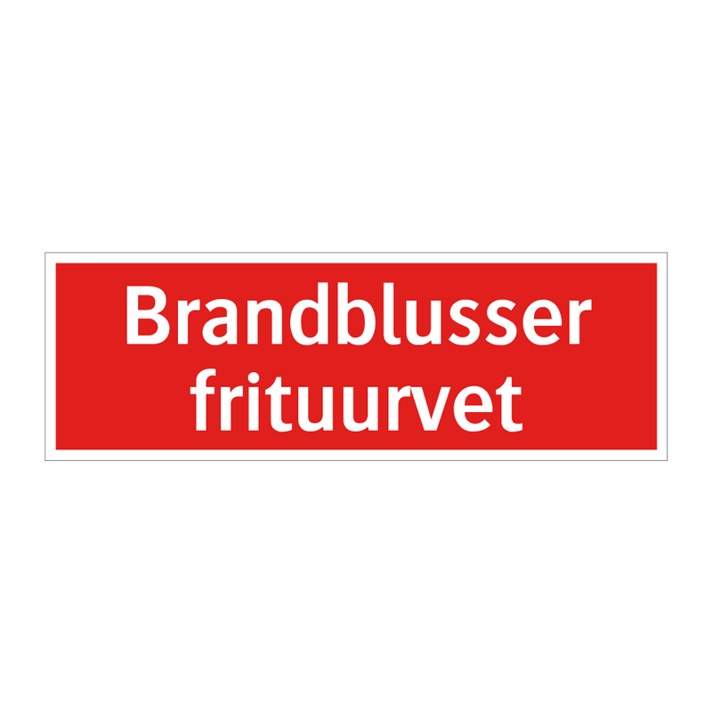 Brandblusser frituurvet & Brandblusser frituurvet & Brandblusser frituurvet