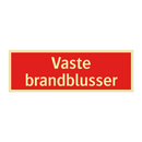 Vaste brandblusser & Vaste brandblusser & Vaste brandblusser & Vaste brandblusser
