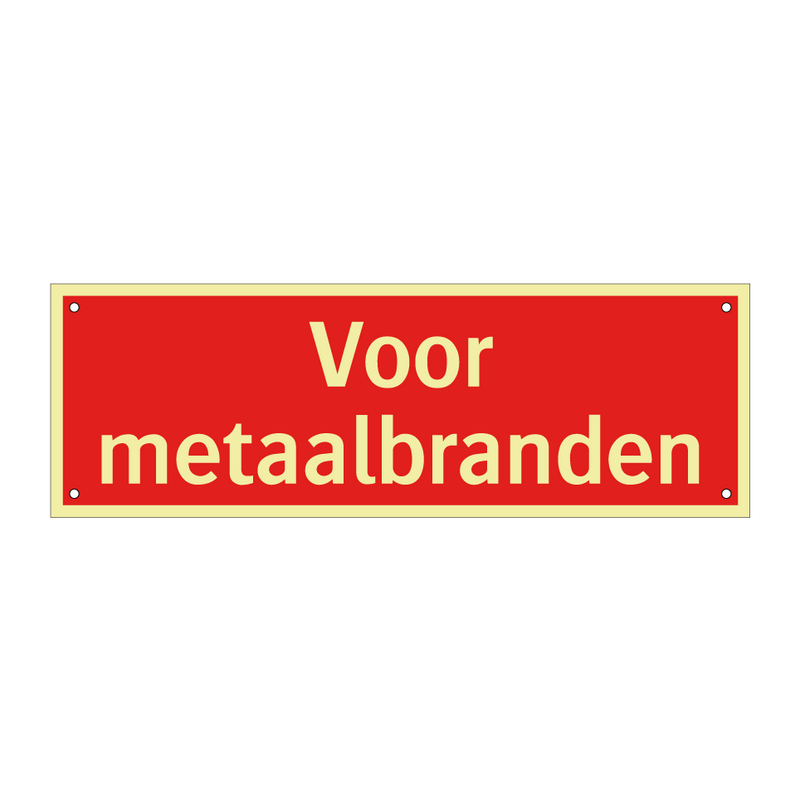 Voor metaalbranden & Voor metaalbranden & Voor metaalbranden & Voor metaalbranden