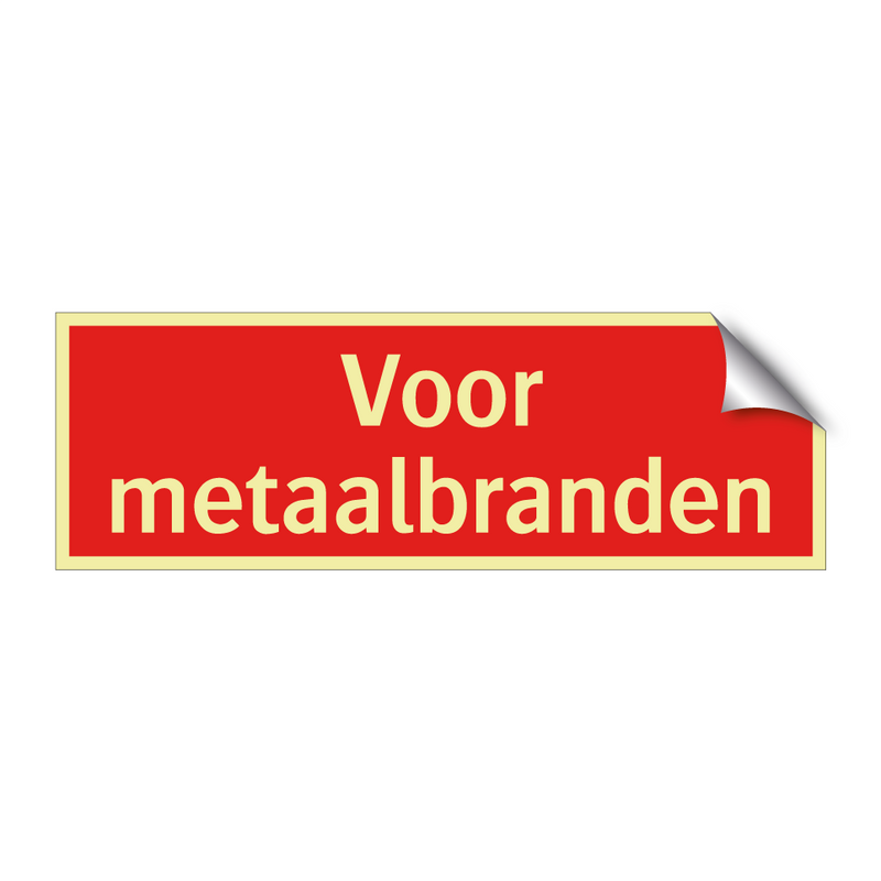 Voor metaalbranden & Voor metaalbranden & Voor metaalbranden & Voor metaalbranden