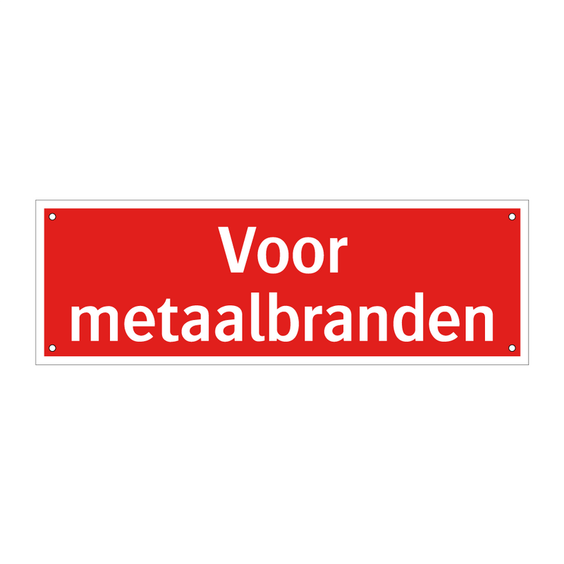 Voor metaalbranden & Voor metaalbranden & Voor metaalbranden & Voor metaalbranden