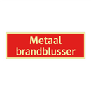 Metaal brandblusser & Metaal brandblusser & Metaal brandblusser & Metaal brandblusser