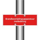 Brandbestrijdingsapparatuur mededeling & Brandbestrijdingsapparatuur mededeling
