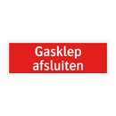 Gasklep afsluiten & Gasklep afsluiten & Gasklep afsluiten & Gasklep afsluiten & Gasklep afsluiten